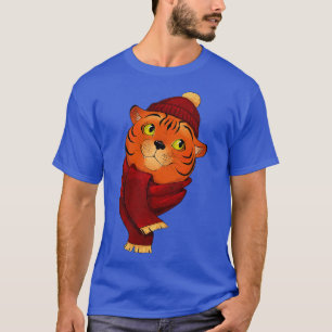 New year cute tiger in a scarf T-Shirt