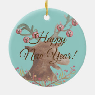 New Year Deer Decorative Ornament