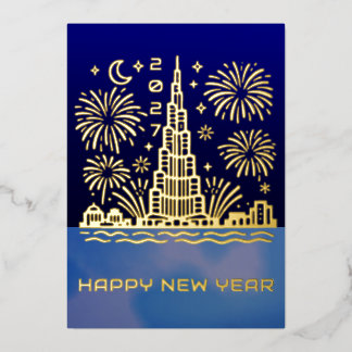 New Year Dubaï Fireworks 2027 Gold