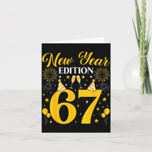 New Year Edition 67 Funny 6 7 Meme New Year 2026 T Card
