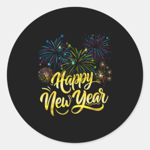New Year Eve Party Supplies Nye 2026 Happy New Yea Classic Round Sticker