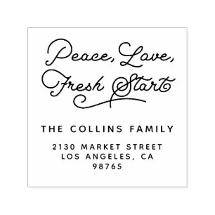 New Year Family Name Return Address Self-inking Stamp