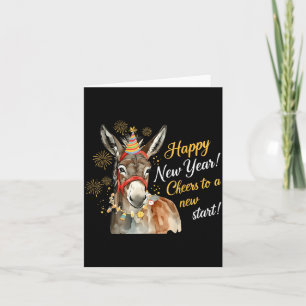 New Year Farm Animal Farmgirl Happy New Year  Card
