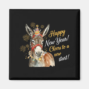 New Year Farm Animal Farmgirl Happy New Year  Magnet
