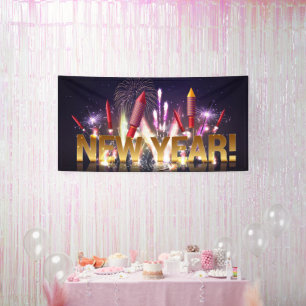  New Year Firecrackers  Banner