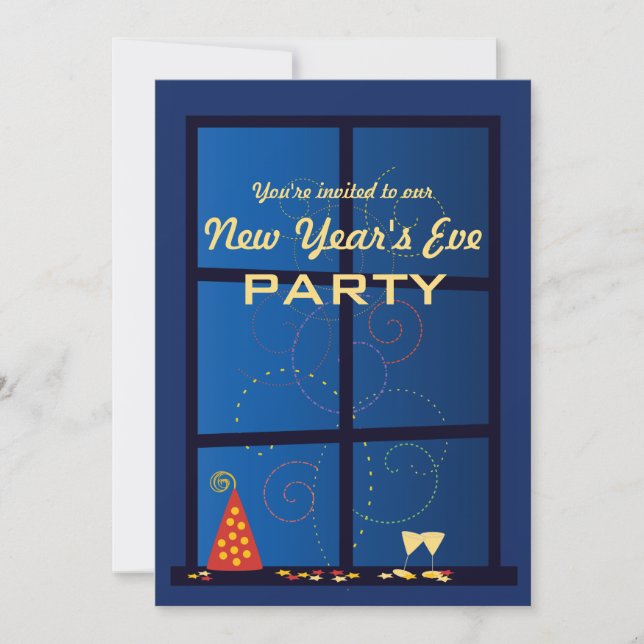 New Year Fireworks Party Invitation (Front)