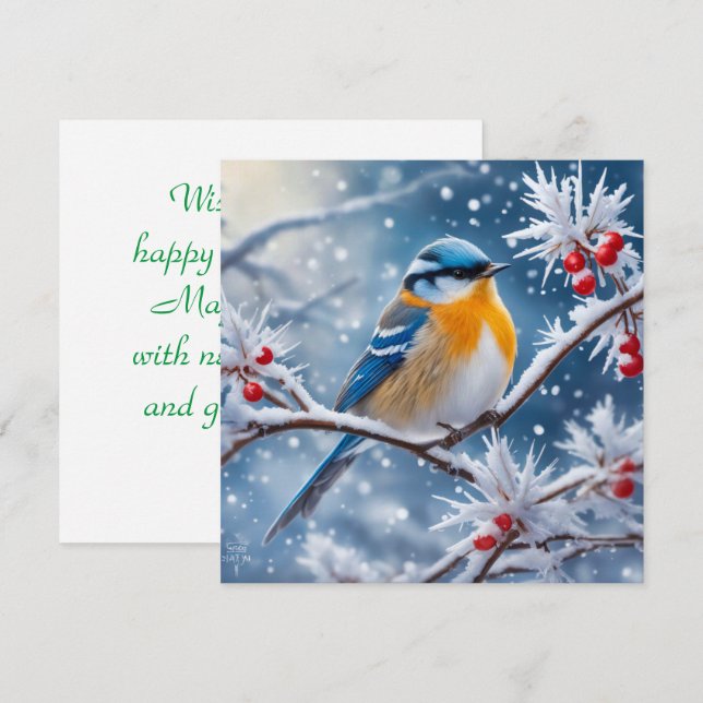 New Year Flat Greeting Card (Front/Back)