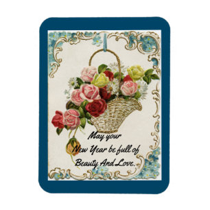 New Year Floral Flexible Magnet