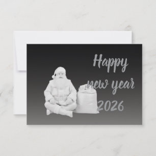 New year greeting calm thank you card