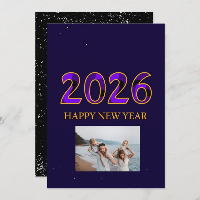 New year  holiday card (Front/Back)