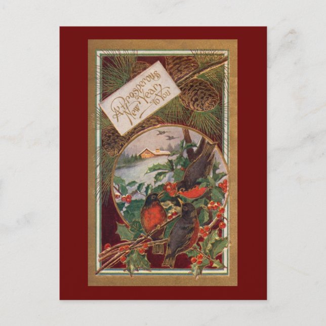 New Year Holiday Postcard (Front)