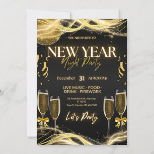 new year invitation cards