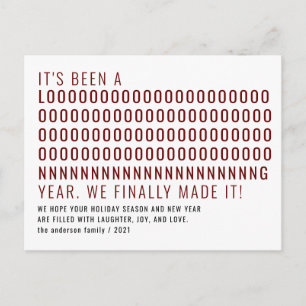 New Year Its Been a Long Time Finally Made It Red Postcard