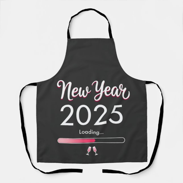 New Year Loading 2025 Happy New Year Xmas  Apron (Front)
