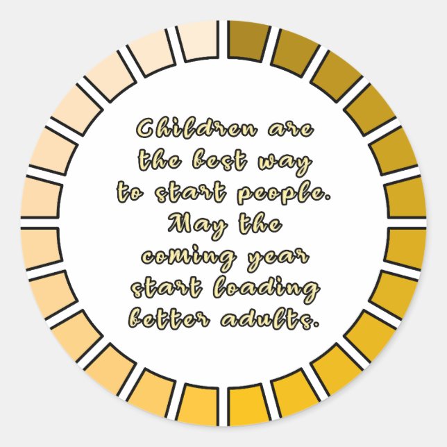 New Year Loading Classic Round Sticker (Front)