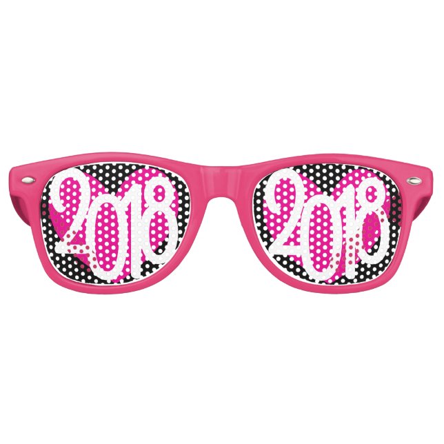New Year love 2018 party glasses (Front)