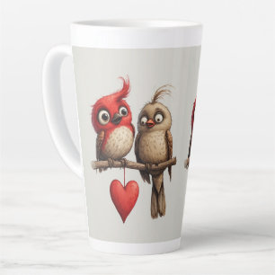 New Year, Love, Birds Latte Mug