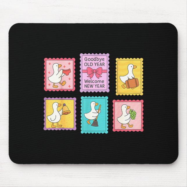 New Year Matching Welcome New Year Midnight Funny  Mouse Pad (Front)