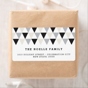 New Year Mod Geometric Triangles Holiday Address