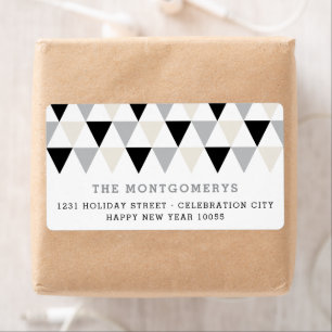 New Year Mod Geometric Triangles Holiday Address