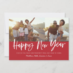 New year multi photo modern script stylish holiday