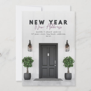New year new address photo holiday card
