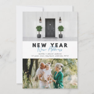New year new address photo holiday card