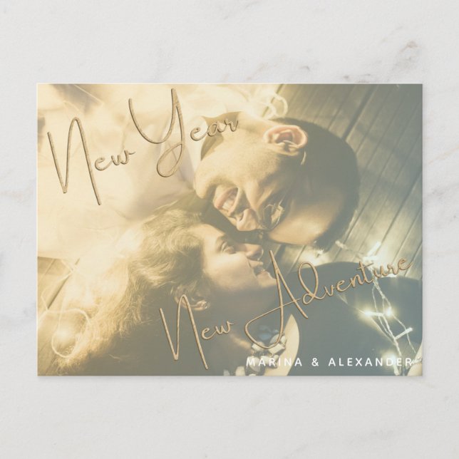 New Year New Adventure Engagement Party Invitation (Front)