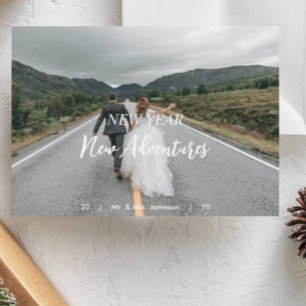 "New Year, New Adventures"   Happy New Year  Holiday Card