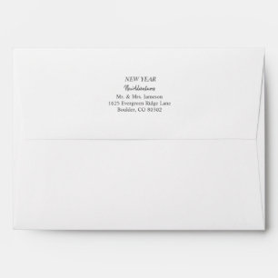 New Year New Adventures   White Lined Envelope