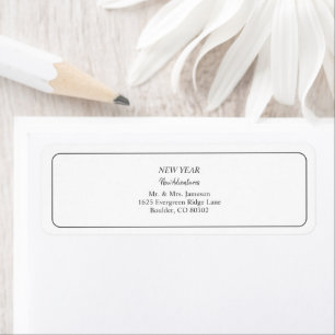 New Year New Adventures   White Return Address
