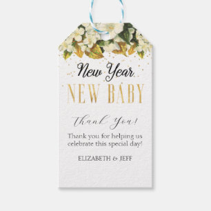 New Year New Baby Baby Shower Gift Tags