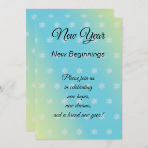 New Year New Beginnings Open House Invitation