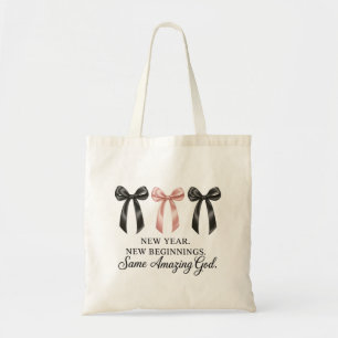 New Year New Beginnings Same Amazing God Religious Tote Bag