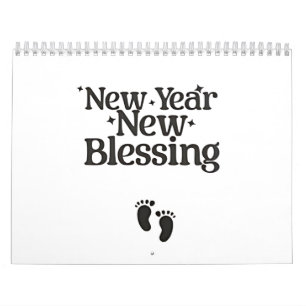 New Year New Blessings New Year Pregnant Mum  Calendar