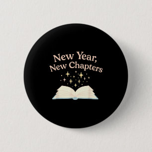 New Year New Chapters Cozy Reading For Book Lovers 6 Cm Round Badge