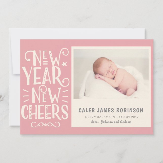New Year New Cheer and Birth Announcement combined (Front)