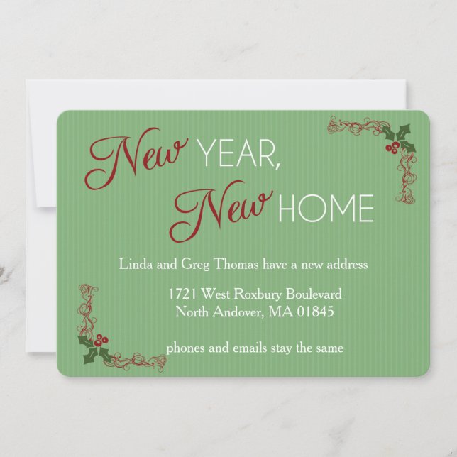 New Year, New Home Christmas Moving Announcement (Front)