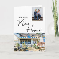 New Year New Home Family Custom Photo and House