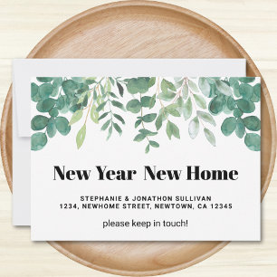 New year New Home Greenery Moving Announcement