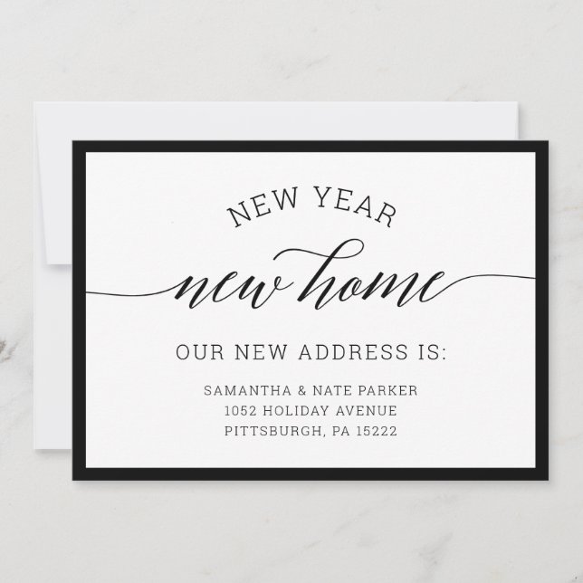New Year | New Home Moving Announcement (Front)