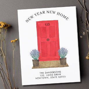 New Year New Home Moving Announcement Postcard
