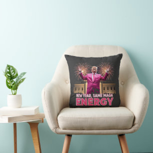 New Year New MAGA Energy Trump Inauguration Cushion