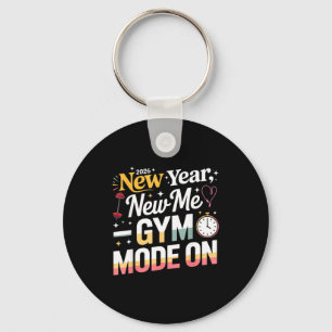 New Year New Me 2026 Funny Fitness Workout Gym Mod Key Ring