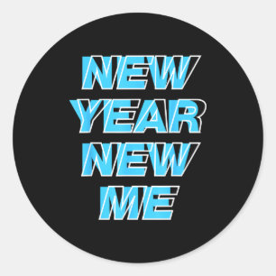 New Year New Me Classic Round Sticker