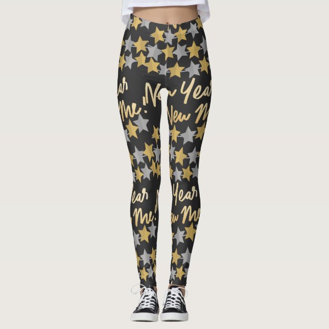 New Year New Me,Happy New Year 2025 Festive  Leggings (Front)