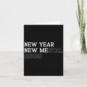 New Year New Me_mental Issues Funny New Year Resol Card