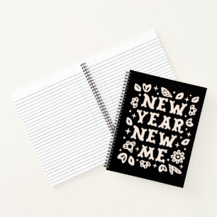 New year new me resolutions witchy black notebook
