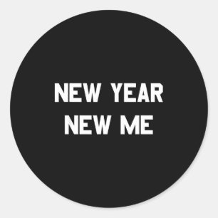 New Year New Me Workout Goals  Classic Round Sticker