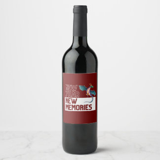 New Year New Memories Dragon Cherry Red Wine Label